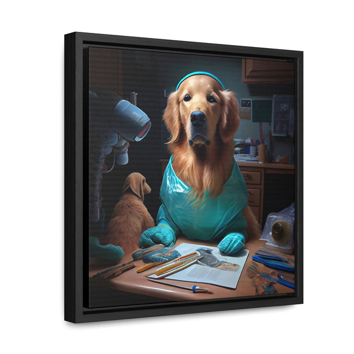 "Paw-some Canvas Art"  -   *Get the job done*   -   Gallery Canvas Wraps, Square Frame  -  #DS0078