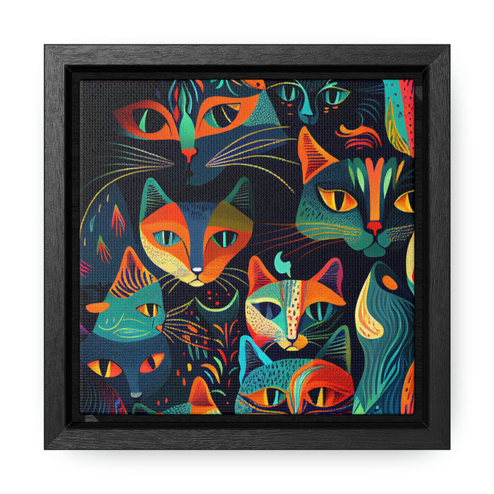 "Paw-some Canvas Art" - Abstract - Gallery Canvas Wraps, Square Frame  -  #DS0423