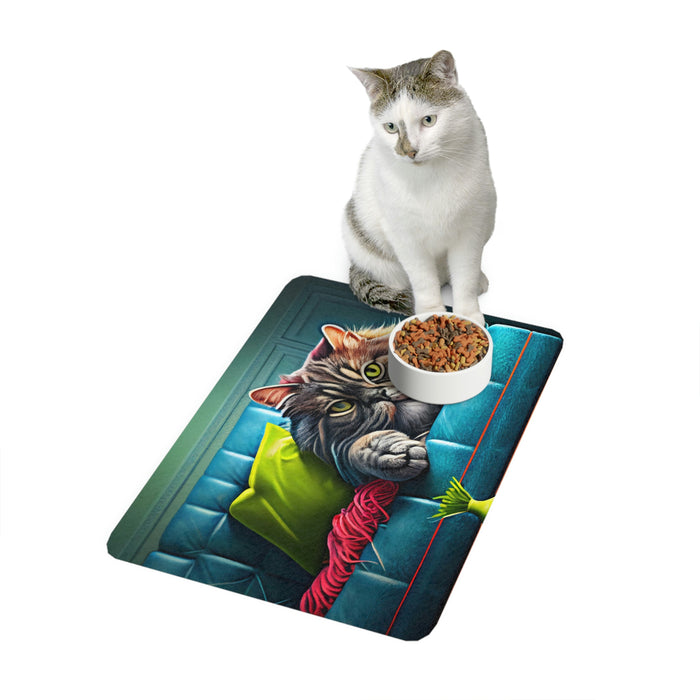 "Mealtime Madness"   -   Pet Food Mat (12x18)   -   #DS0403