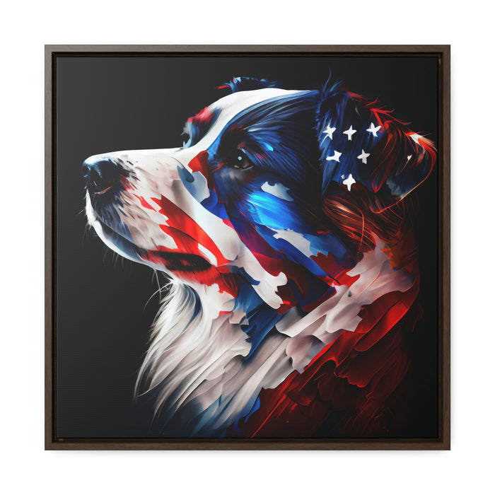 The brave and loyal dog -  Gallery Canvas Wraps, Square Frame  -  #DS0360