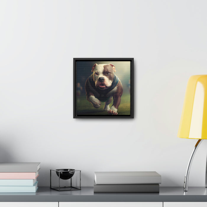 "Paws on the Field"   -  Gallery Canvas Wraps, Square Frame  -  #DS0084