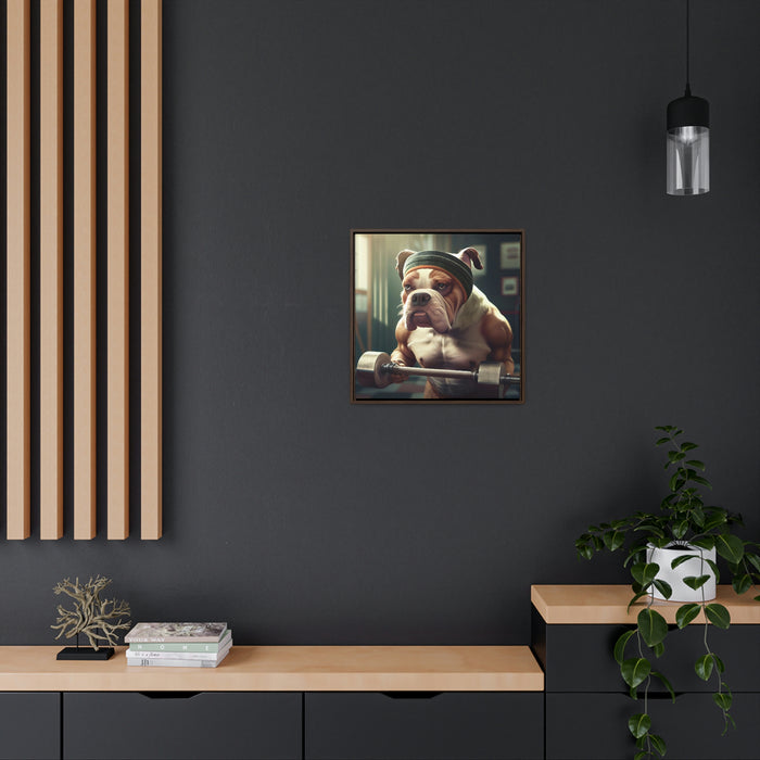 "Paws on the Field"   -  Gallery Canvas Wraps, Square Frame  -  #DS0602