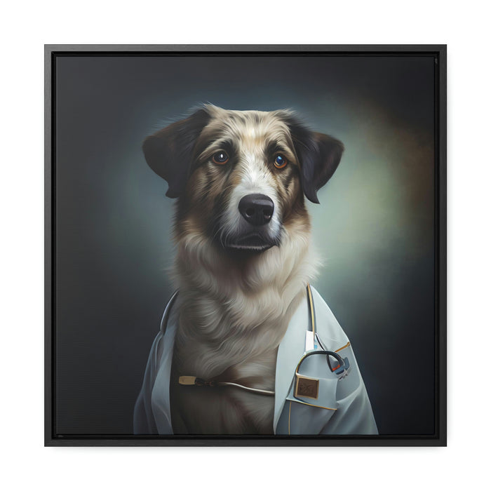"Paw-some Canvas Art" - *Get the job done* - Gallery Canvas Wraps, Square Frame   -  #DS0007