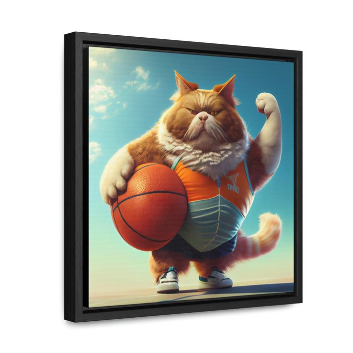 "Paws on the Field"   -  Gallery Canvas Wraps, Square Frame  -  #DS0614