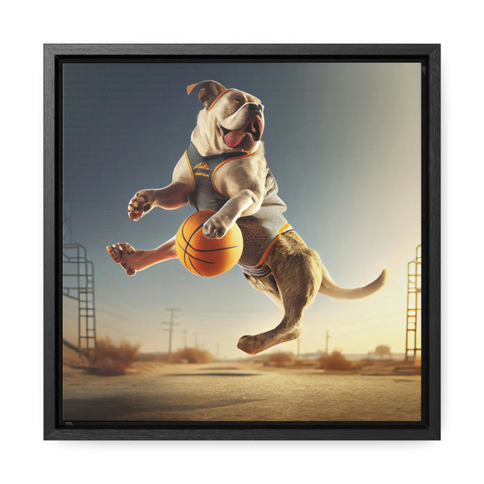 "Paws on the Field"  -  Gallery Canvas Wraps, Square Frame  -  #DS0601