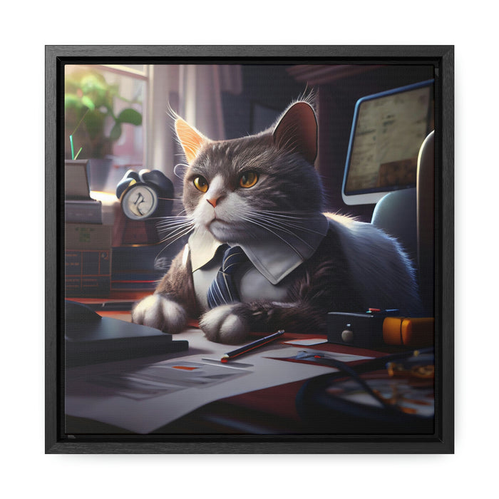 "Paw-some Canvas Art"  -   *Get the job done*   -   Gallery Canvas Wraps, Square Frame  -  #DS0229