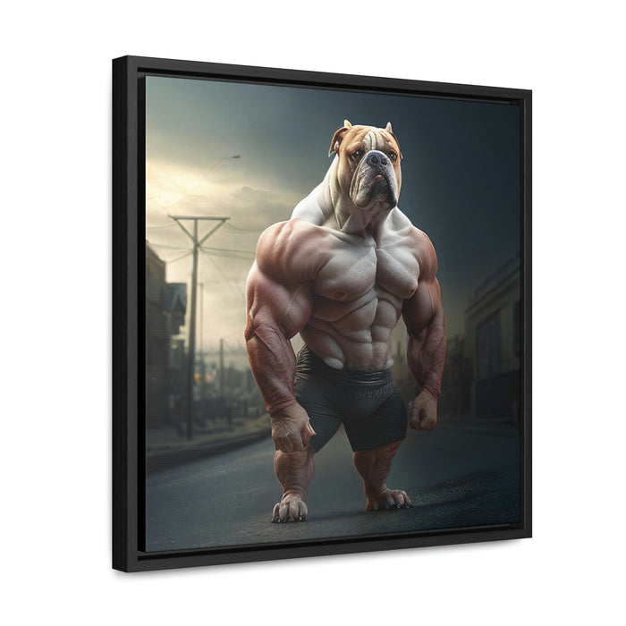 "Paws on the Field"   -  Gallery Canvas Wraps, Square Frame  -  #DS0106
