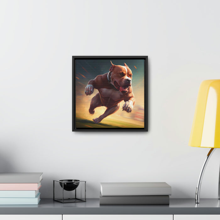 "Paws on the Field"   -  Gallery Canvas Wraps, Square Frame  -  #DS0026