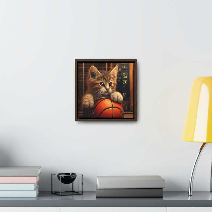 "Paws on the Field"   -   Gallery Canvas Wraps, Square Frame  -  #DS0117