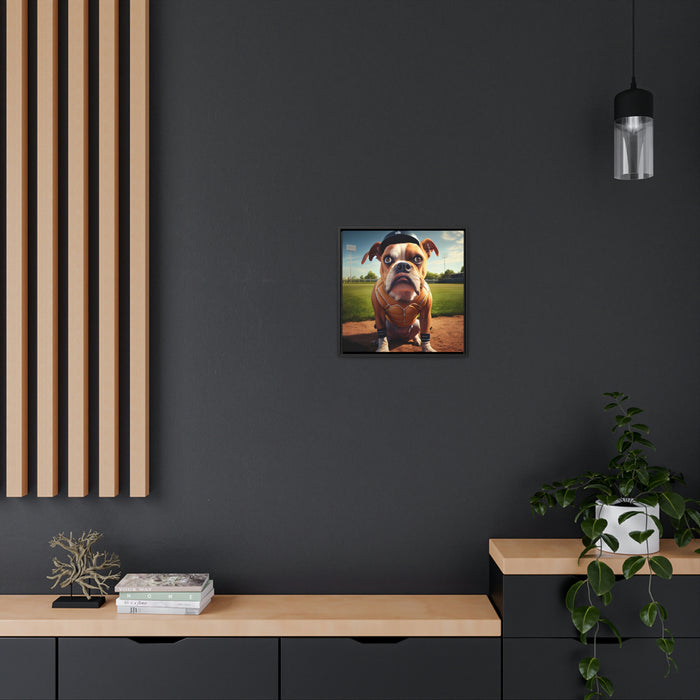 "Paws on the Field"   -  Gallery Canvas Wraps, Square Frame  -  #DS0517